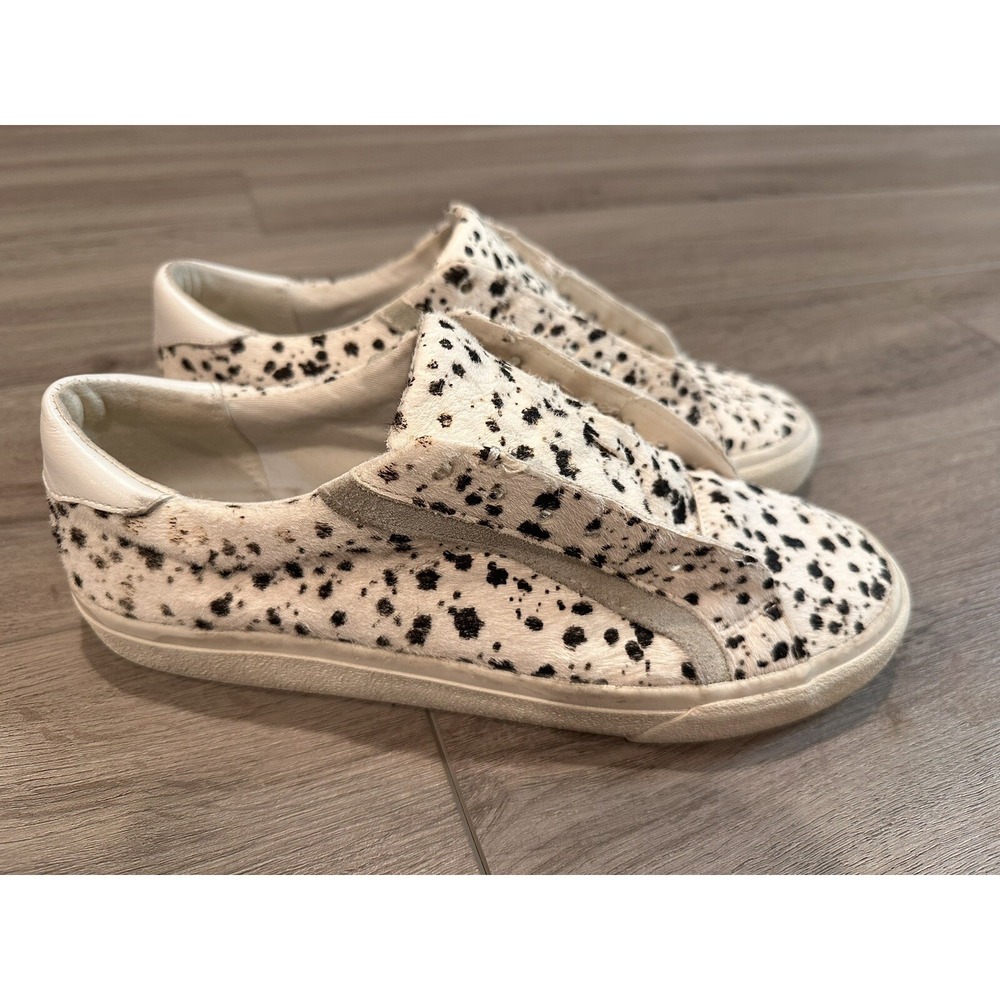 Madewell Sidewalk Low-Top Sneakers in Spatter-Painted Calf Hair Womens 9.5 MD436